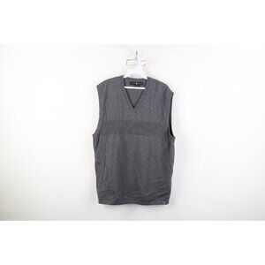 Vintage Nike Golf Tiger Woods Mens Large Faded Ribbed Knit V-Neck Sweater Vest